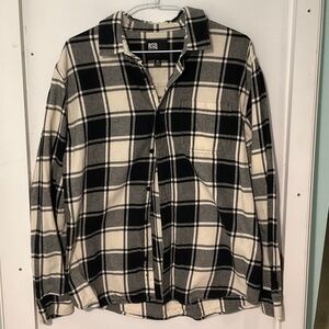 RSQ Black and Cream Checkered Shirt